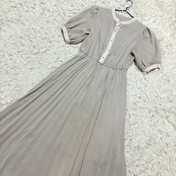 올리브 데 올리브 클래시컬 플레어 원피스 플리츠 ( F )