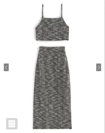 트위드 뷔스티에 x 타이트 스커트 셋업