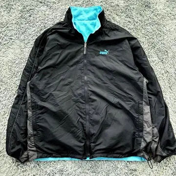 새상품급 레어 푸마 리버서블 저지 나일론 자켓 자수 로고