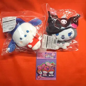 산리오 봉제 인형 키링 쿠로미 포차코 스티커