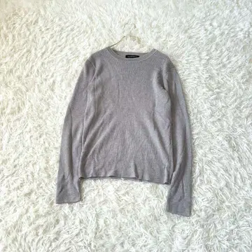 그린 라벨 릴랙싱 크루넥 리브 스웨터 S 그레이