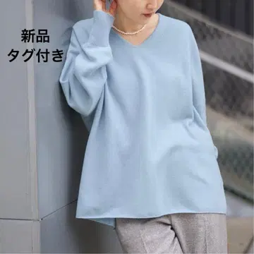 [택 포함 새상품] IENA Fine 뉴질랜드 울 뉴앙스 V 풀오버