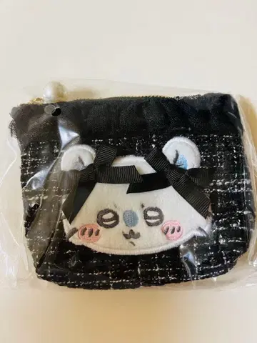 새상품 모몽가 트위드 티슈 파우치 치이카와 리본 화장품 소품함