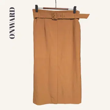 [택 포함 새상품] 23구 일본제 벨트 스커트 카멜 L