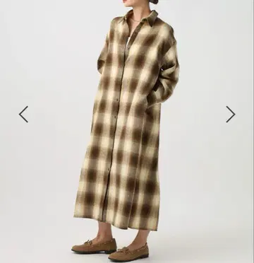 BAYFLOW 체크 셔츠 원피스