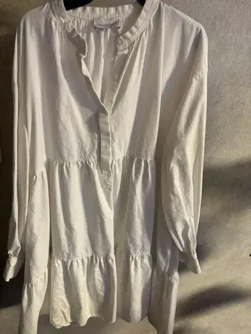 UNITED ARROWS 화이트 셔츠 원피스 긴팔