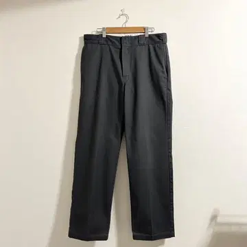 Dickies 874 워크 팬츠 차콜 그레이 센터 프레스 34
