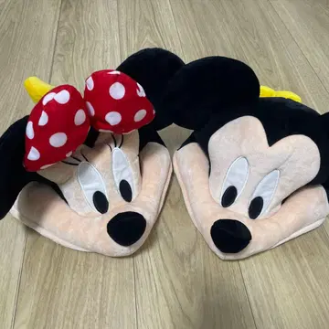 [ 비품 ] 디즈니 미키 & 미니 봉제 인형 팬캡