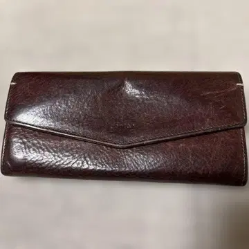 geilen 브라운 가죽 장지갑