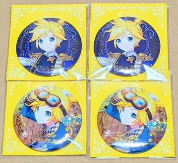 하피콜레 카가미네 렌 금박 캔뱃지 4개 세트