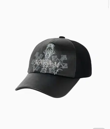 AAKAM Leather Mixed CROS2 Ball Cap Black
