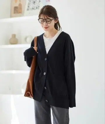 새상품급 JOURNAL STANDARD 캐시미어 코튼 빅 가디건 F