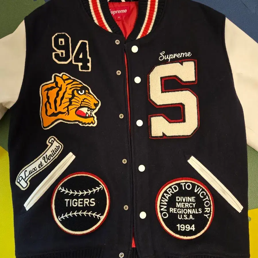 Supreme Crusaders Nylon Varsity M on Bunjang Global Site.