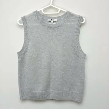 캐시미어 크루넥 숏 스웨터 (슬리브리스)