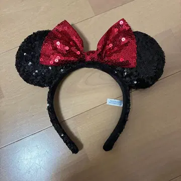 미니의 머리띠 블랙과 빨간색