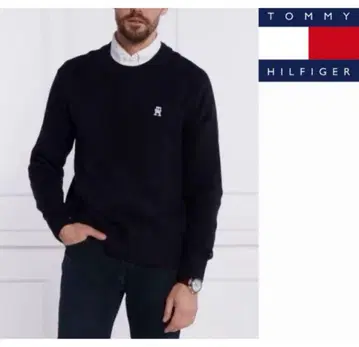 무료배송 새상품 TOMMY HILFIGER 모노그램 풀오버 XL