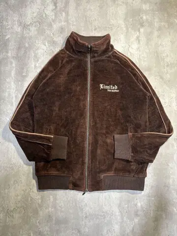 벨로아 트랙 자켓 더블 지퍼 M hideout 빈티지