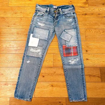 rodeocrowns 패치워크 데님 데미지 가공