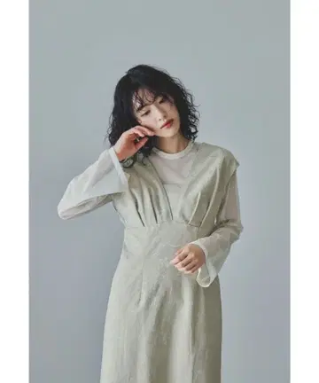 V라인 자카드 드레스