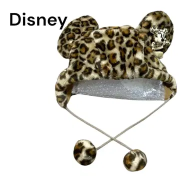 디즈니 미니 레오파드 무늬 팬캡 미키