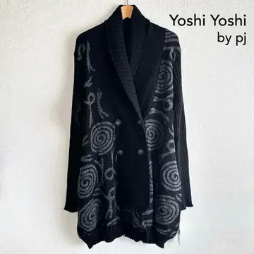 택 포함 Yoshi Yoshi 요시무라 니트 가디건 니트 코트