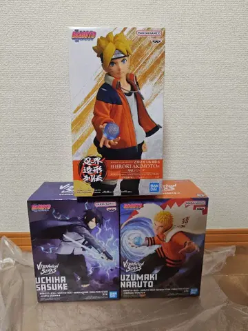 보루토 나루토 사스케 프라이즈 피규어 3점 세트 미개봉