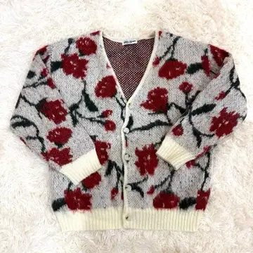 로데오 크라운 RODEO CROWNS 꽃무늬 니트 가디건 M