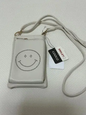 COOCO x SMILEY 스마트폰 숄더백 아이보리