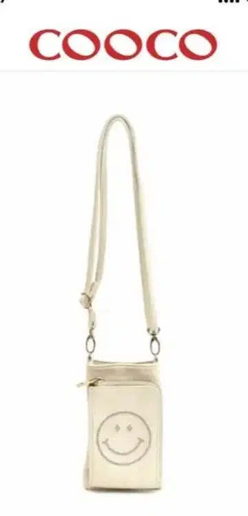 COOCO x SMILEY 스마트폰 숄더백 아이보리