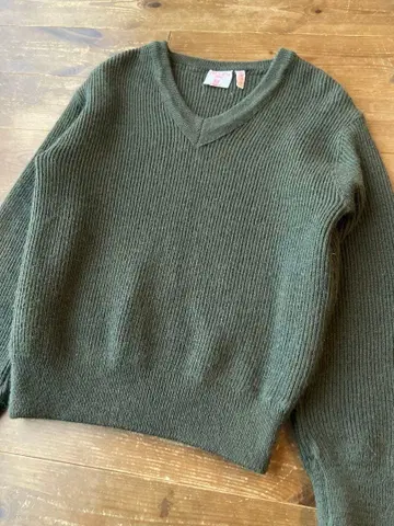 80s 프랑스군 커맨드 니트 스웨터 올리브 GILLES사제 88