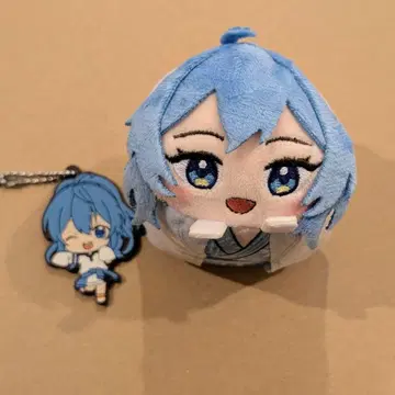 컬러풀 피치 루나 모찌코로링 러버 마스코트 키링 극락탕