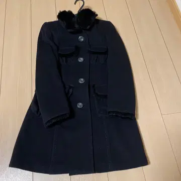 체리님 블랙 퍼 롱 코트