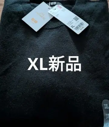 유니클로 새상품 남성용 캐시미어 크루넥 스웨터 블랙 XL