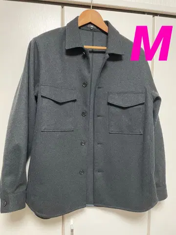 [ 미사용 ] PLST 프레셔스 니트 멜톤 셔츠 블루종 M