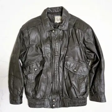 빈티지 플라이트 자켓 A-2 카우 가죽 블랙 L