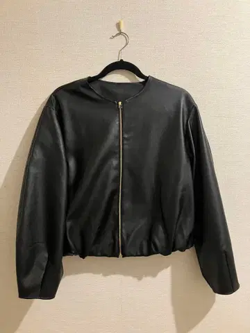 vin/벌룬 헴 페이크 레더 자켓