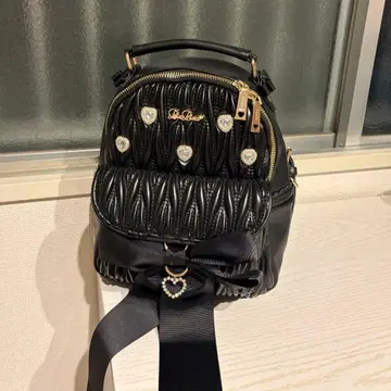 LIZLISA 메니 비쥬 롱 리본 백팩 블랙