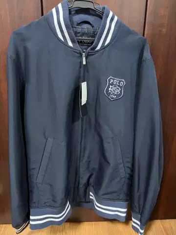 [ 미사용 새상품 ] POLO BCS 바시티 자켓 봄버 자켓 XL 네이비