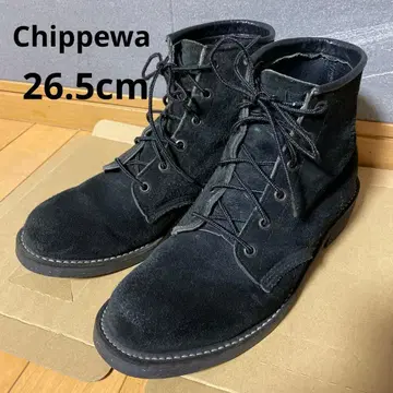 치페와 부츠 블랙 스웨이드