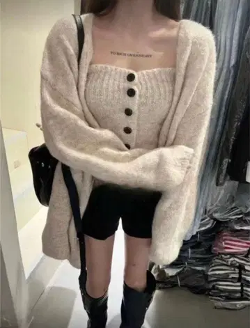 SHEIN 2세트 풀오버 넥 가디건