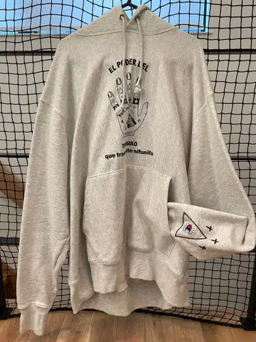 NifuNifa champion 그레이 빅 실루엣 후드티