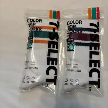 한국 한정판 구하기 어려움 세븐일레븐 라인 양말 양말 26cm 2종 세트