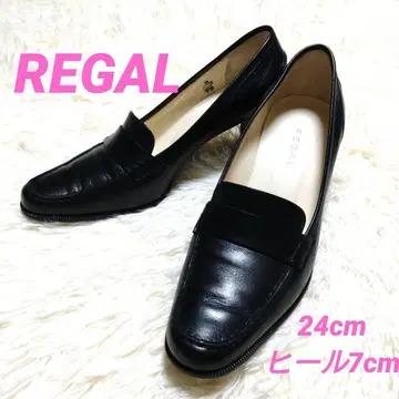 [ 새상품급 ] REGAL/리갈/힐/펌프스/가죽 신발/블랙/ 24.0cm