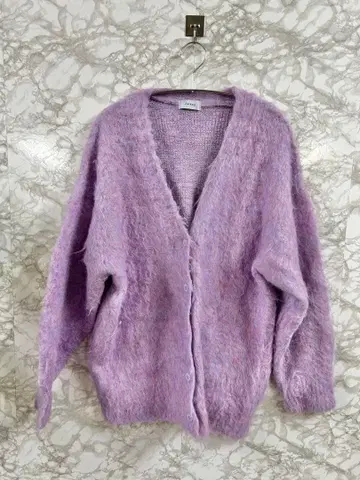 forksy. 라벤더 니트 가디건