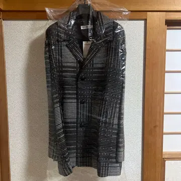 COOTIE 체크 울 체스터 코트