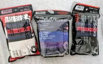 훼미리마트 25~28cm 기묘한 이야기 라인 양말 이마바리 핸드 타월