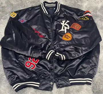 KEBOZ x FREAK'S STORE 바시티 자켓 블랙