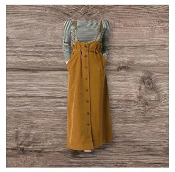 mystywoman 올리브 슬리브리스 롱 원피스 스커트