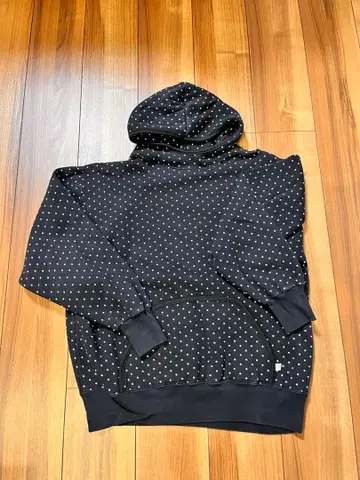 GDEH 네이비 도트 무늬 후드티 L 사이즈
