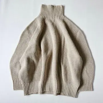 새상품급 24AW unfil 터틀넥 아제 편직 니트 풀오버